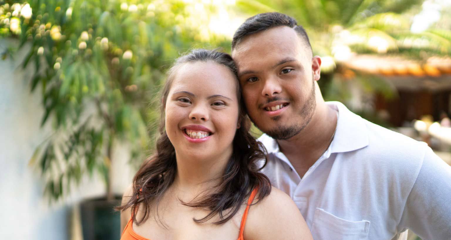 individuals with disabilities couple smiling